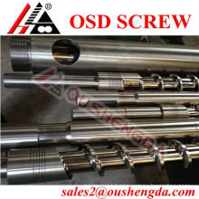 Plastic injection molding machine's screw barrel